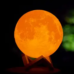 3D Лунная форма Ночной свет белый/желтый лунный свет атмосфера лампа usb зарядка Senser переключатель прикроватное Домашнее освещение Декор