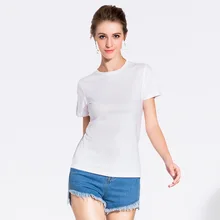 Г. женские мерсеризованный хлопок футболки Классическая короткий рукав круглым вырезом Цвет Базовая футболка Повседневное тонкий футболки shirs B828