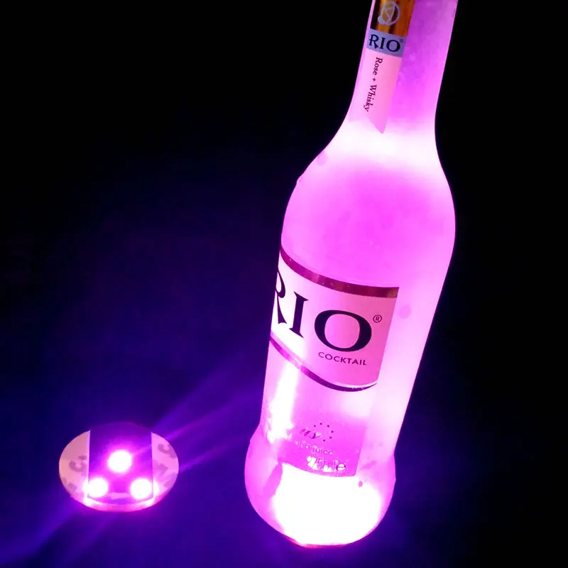 Ультра тонкая светодиодная Подставка под бутылку Стикеры светильник 3 м Стикеры светодиодный бутылка светильник на Рождество Свадебная вечеринка бары - Испускаемый цвет: Pink Light
