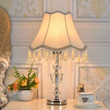 Европейская Хрустальная настольная лампа для спальни, гостиной, свадебного декора, abajur de mesa K9, хрустальная лампа с абажуром, luminaria de mesa