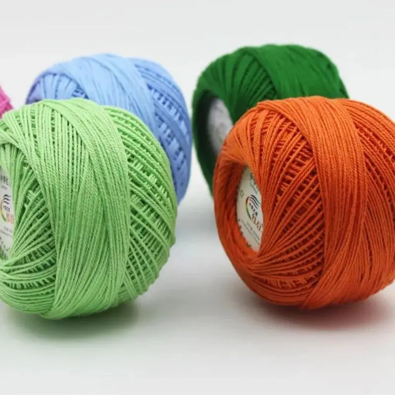 250g 5ball High Quality 100% Cotton Crochet Thread  Summer Dresses Lace Threads For Knitting New  Women Clothes Hand Knit Yarn 4