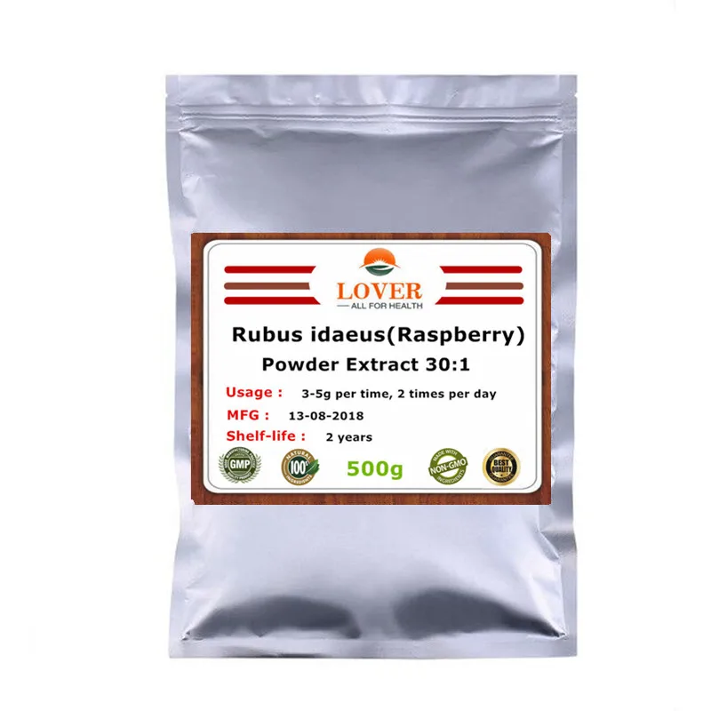 100-1000g Nutritional Rubus idaeus Powder Extract 30:1, fructus rubi, raspberry extract for preventing cancer,enrich the blood - Цвет: 500g