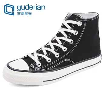 

GUDERIAN High Top Casual Men Canvas Shoes Lace-Up Breathable Men Shoes Flat Espadrilles Man Fashion Lovers Shoes Sneakers Homme