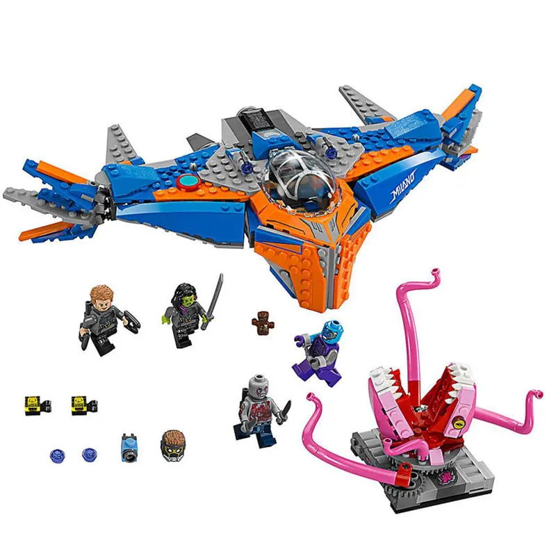 

10748 Guardians of Marvel the Galaxy The Milano vs.The Abilisk Aircraft Building Block Bricks Toys Compatible With 76081