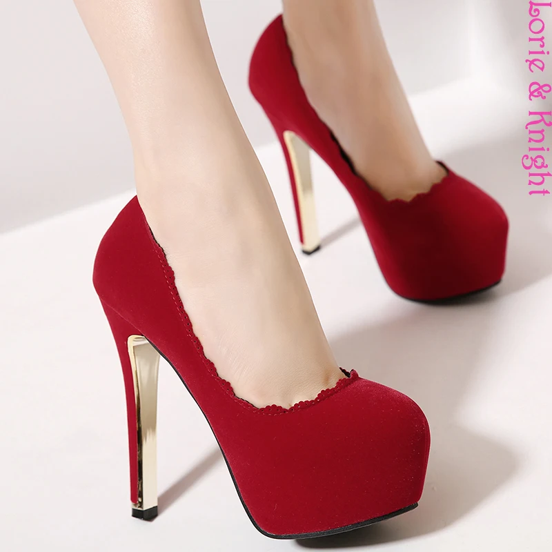 

HOT SALE Women's Super High Heel Sexy Stiletto Platform Pumps BLACK/BLUE/RED