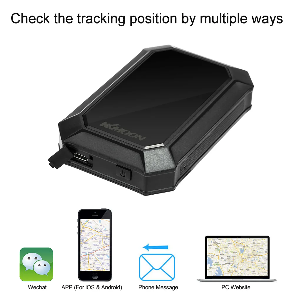 KKmoon портативный мини gps трекер LBS позиционирование в реальном времени Отслеживание Местоположения звуковая сигнализация вибрация движение Предупреждение Мониторинг