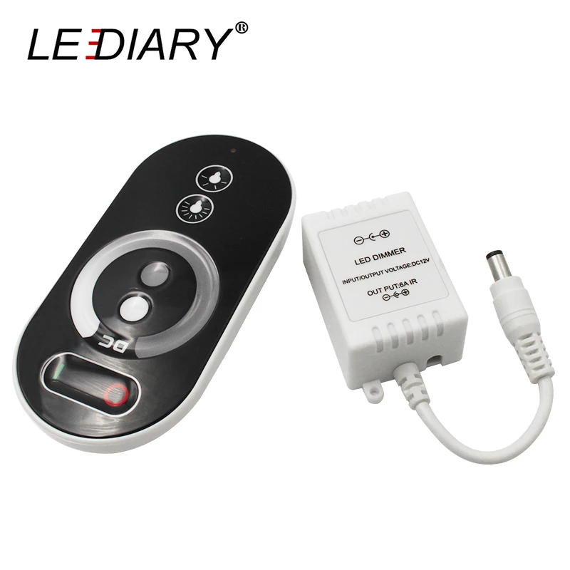 

LEDIARY 12V RF Stepless Dimmer With Wireless Remote Controller For Mono Color LED Lamps Strip 3528 5050 60W Touch Control