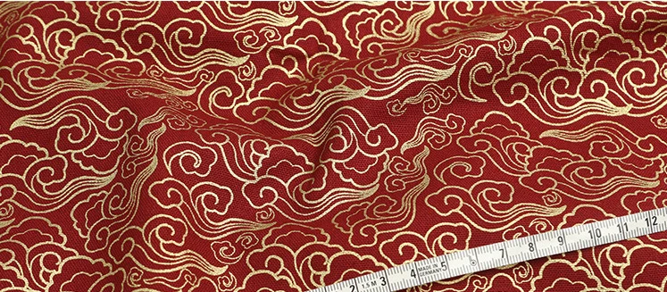 Шарф из хлопка и льна с золотым тиснением узором в виде облаков сделай сам