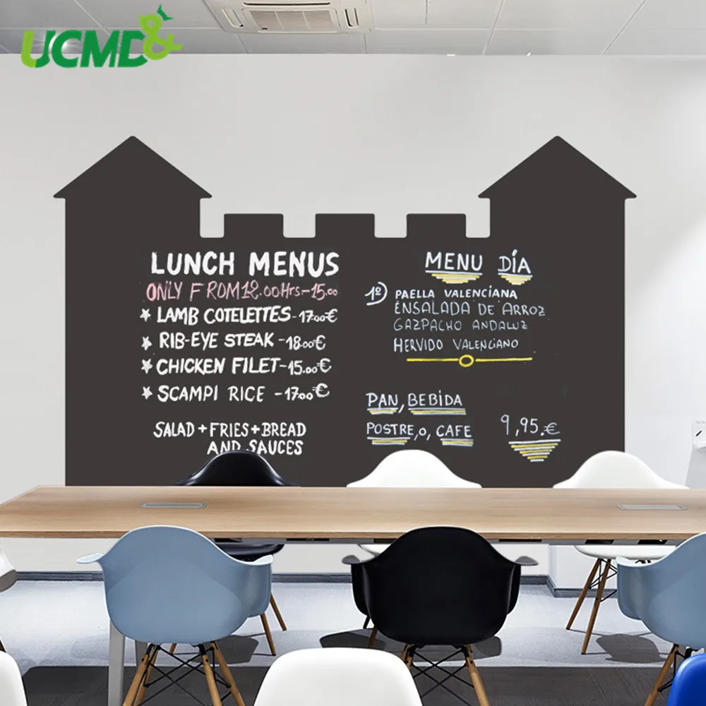 

Creative Chalkboard Blackboard Stickers Removable Vinyl Wall Drawing Writing Art Erasable Learning Blackboard School Office Use