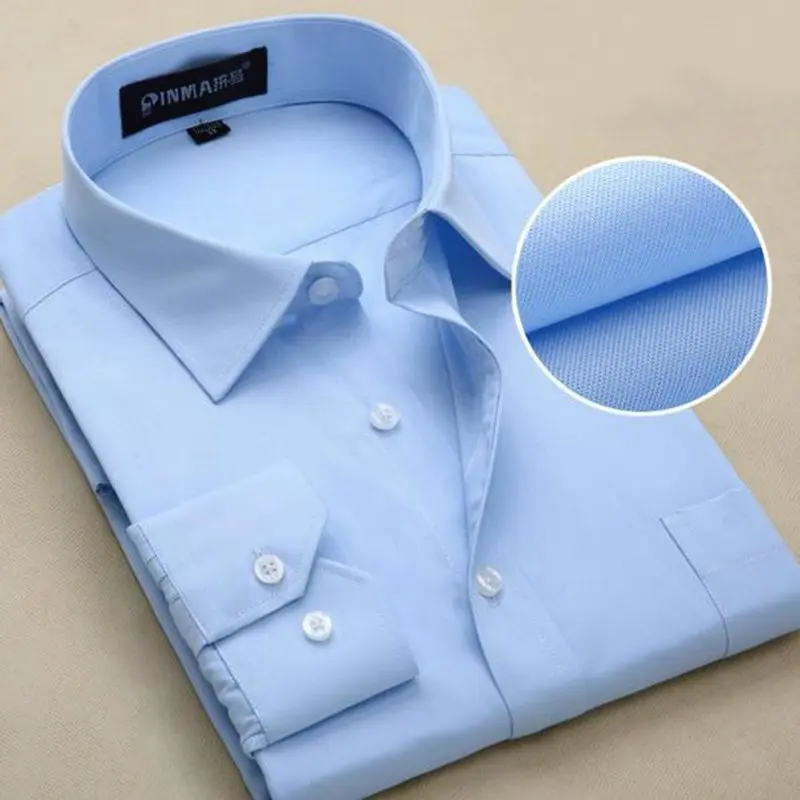 2017-New-Design-Twill-Cotton-Pure-Color-White-Business-Formal-Dress-Shirts-Men-Fashion-Long-Sleeve (3)