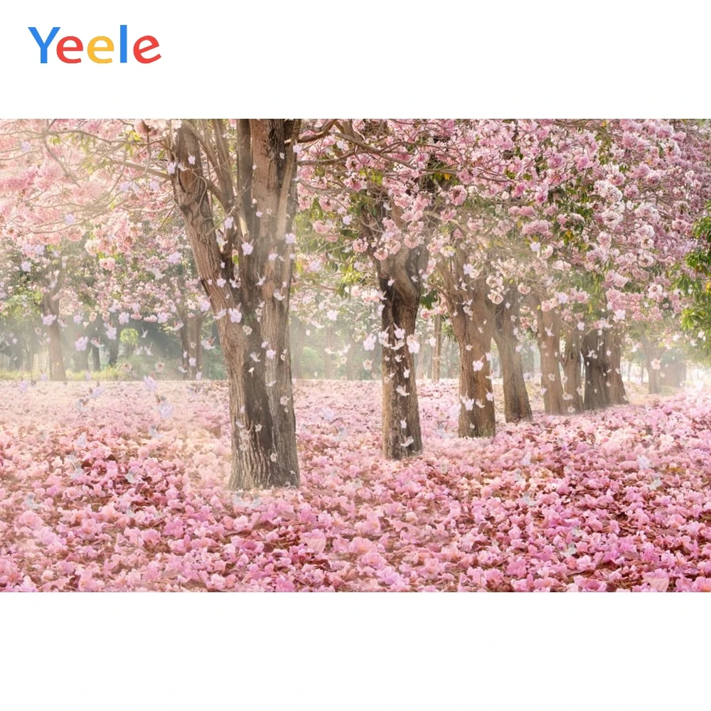 Виниловые фоны Yeele для свадебной фотосъемки с изображением цветов деревьев