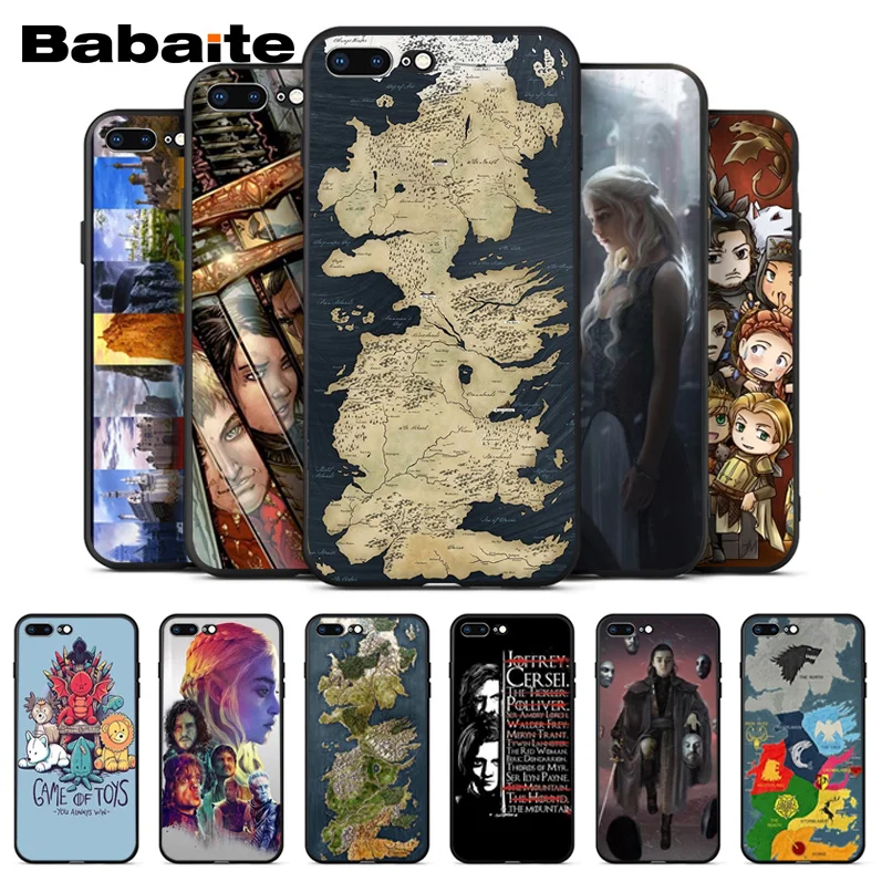 Мягкий силиконовый чехол для телефона Babaite Game of Thrones Apple iPhone 8 7 6 6S Plus X XS MAX 5 SE