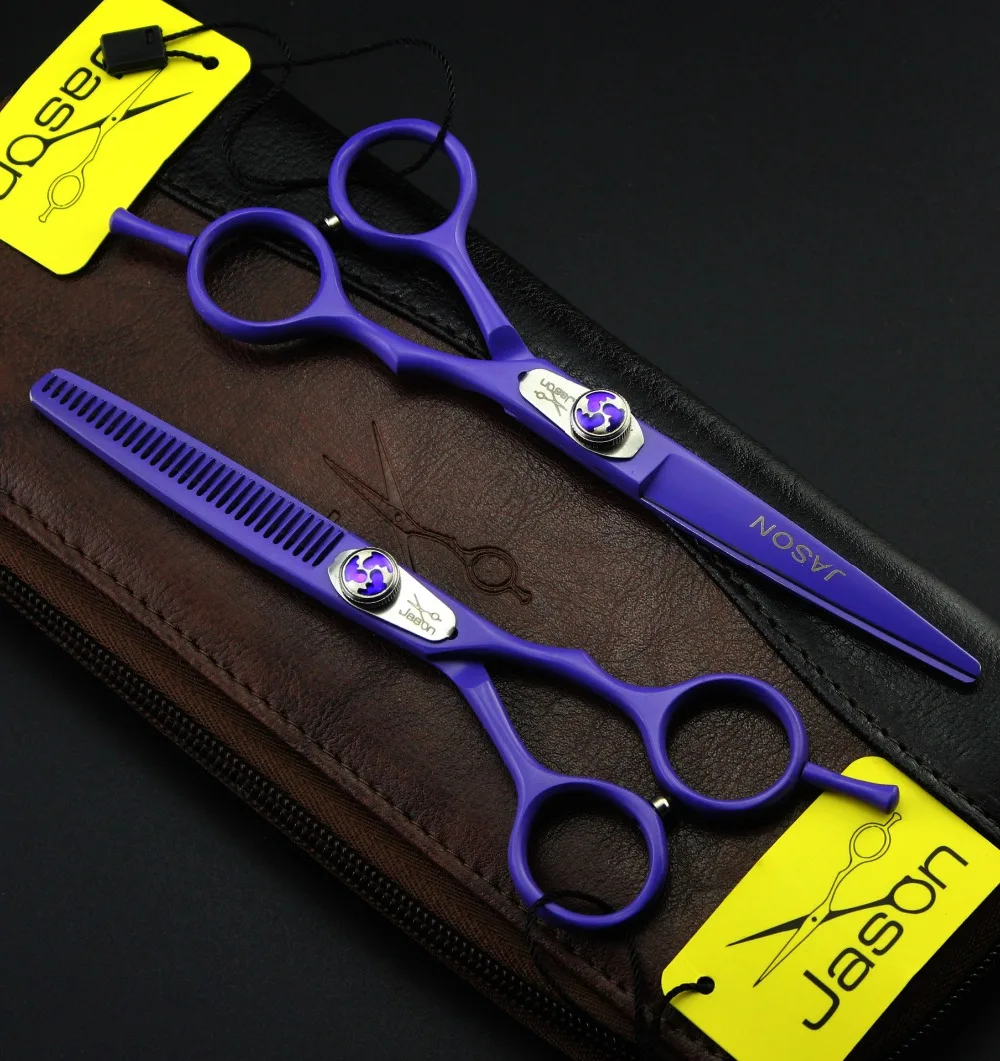 

327# 6'' Brand Jason TOP GRADE Hairdressing Scissors JP 440C Professional Barbers Cutting Scissors Thinning Shears Hair Scissors