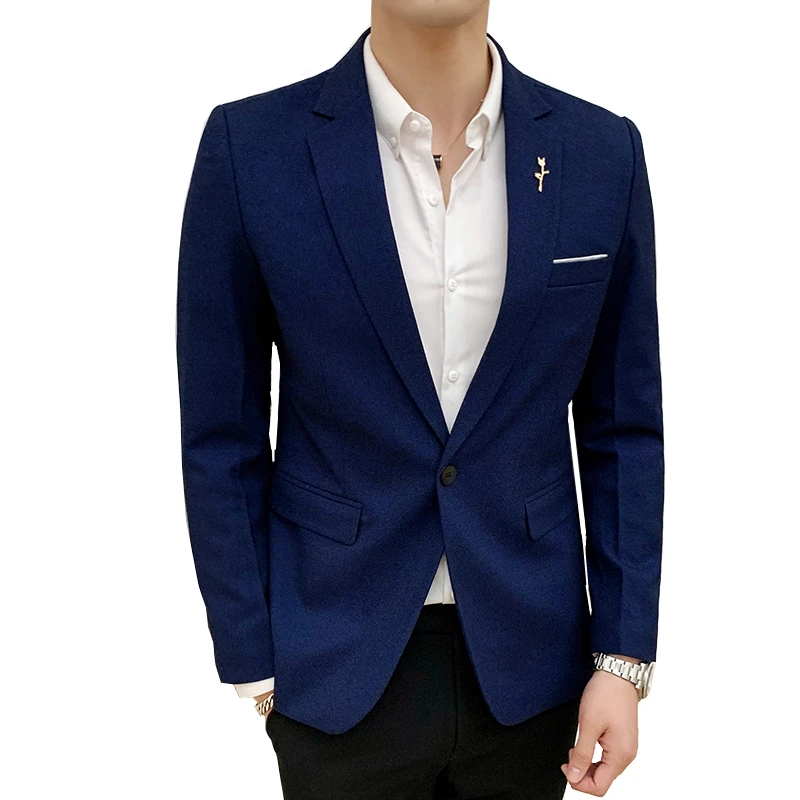 

2019 autumn Slim design men suit jacket Asia size S M L XL XXL XXXL mens suits blazer Blue red black