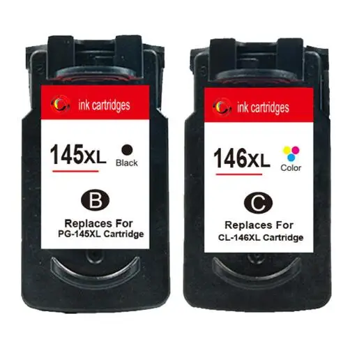 

hisaint Hot 2PK For Canon 145 146 145XL 146XL Ink Cartridge For MG2410 MG2510 Inkjet Printer Free Shipping