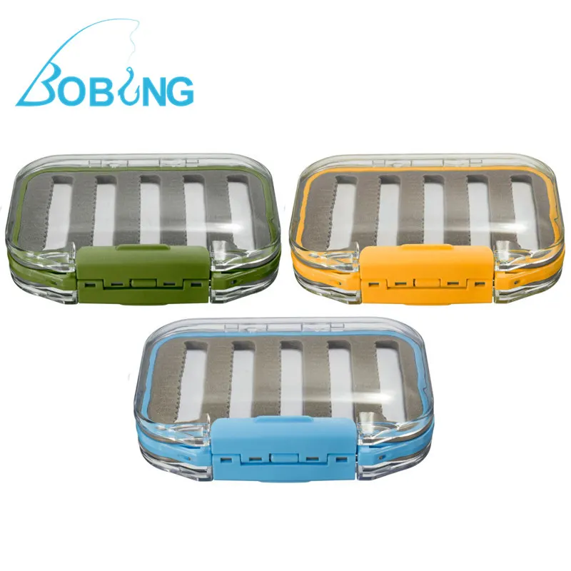 

New Waterproof Double Side Opened Design Transparent Slit Foam Fishing Lure Tackle Case Hook Bait Fly Fishing Tackle Box