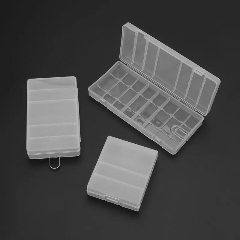 

Hard Plastic Transparent Storage Box Case Cover Holder For AA / AAA Battery Nov-26A