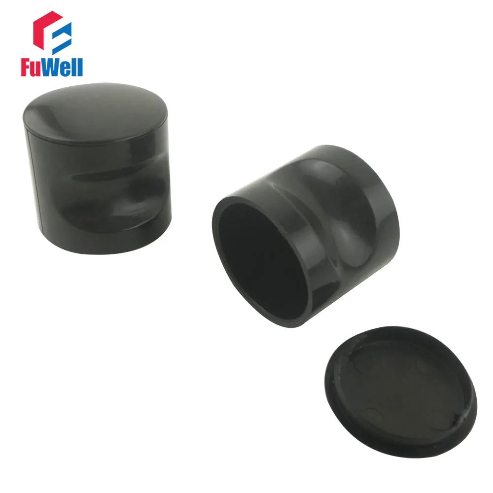2pcs Black Plastic Door Handle Knob Public Toilet Accessories for WC