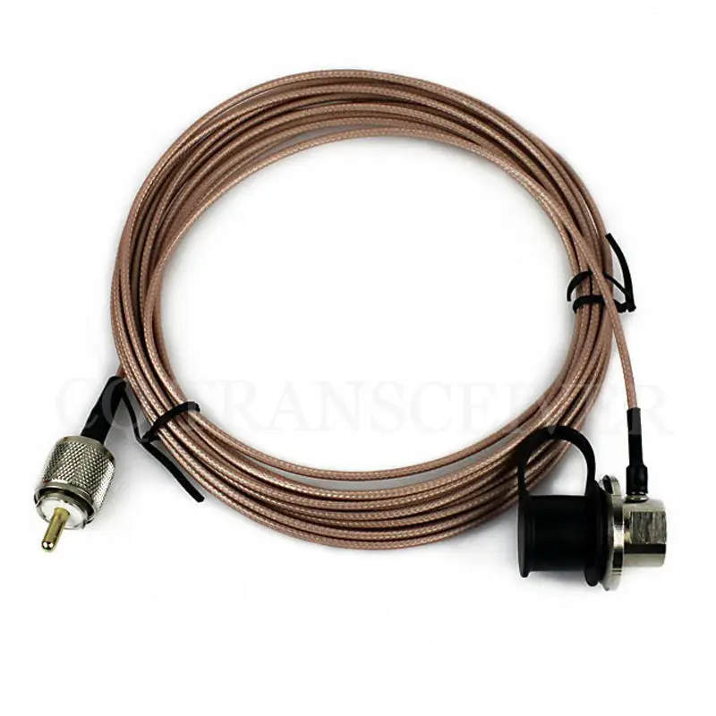 New Pink RC-ECH-316 5 Meter RG-316 Cover Extension Coaxial Cable for YAESU ICOM KENWOOD Mobile Radio Antenna