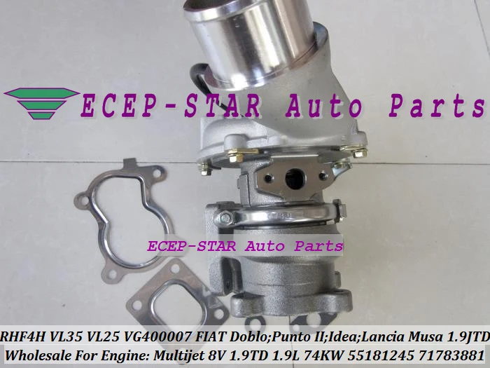 RHF4H VL35 VL25 VG400007 55181245 71783881 Turbo Turbocharger For FIAT Doblo Punto II Idea Lancia Musa 1.9 JTD 1.9L Multijet 8V 1.9TD 74KW (6)