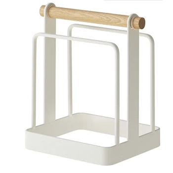 

Stainless Steel Cutting Board Wooden Kitchen Storage Board Rag Debris Rack Kitchen Stuff Accessories Tools
