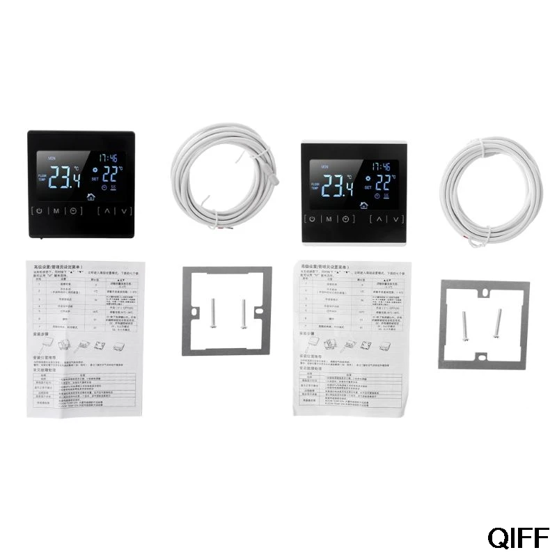Термостат с сенсорным ЖК-экраном электрическая система подогрева пола терморегулятор для нагрева воды AC85-240V температура May06