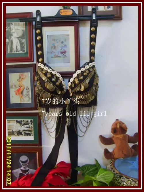 

Tribal belly dance bra B79