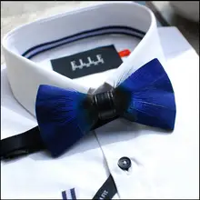 Модный галстук-бабочка с перьями ручной работы галстук-бабочка мужской свадебный галстук-бабочка