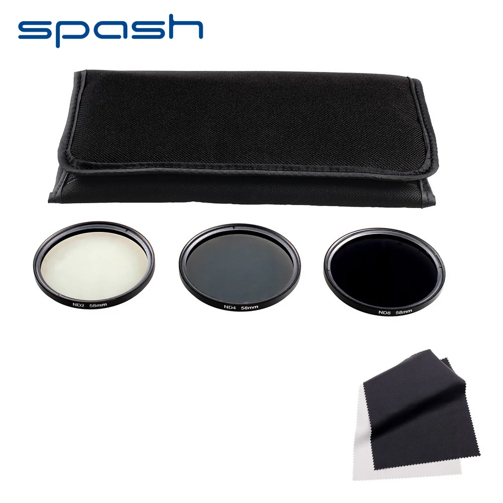 

spash Camera ND Filter 52mm ND2 ND4 ND8 Lens Filter Set 58mm 67mm Neutral Density Filter Professional Photography Accessories