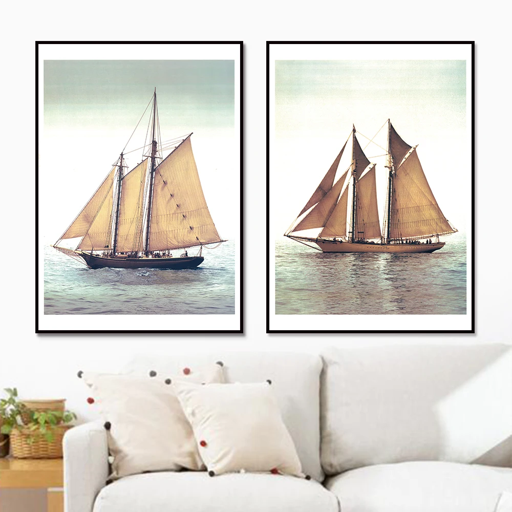 -Sail-Boat-Canvas-Painting-Decorative-Wall-Art-Home-Decoration-Modern-Pictures-Posters-and-Prints-Nordic (2)