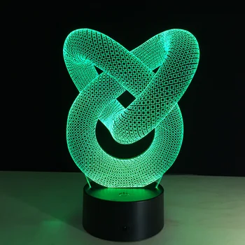 

Lighting creative desk lamp abstract LED acrylic visual three-dimensional 3d light usb touch 075