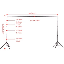 Frame System Stands Studio with Carry bag 2.6*3M/8.5ft*10ft