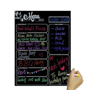 

Menu Meal Planner Dry Erase Magnetic for Refrigerator, Weekly Meal Planner Refrigerator Board For Kitchen Fridge with 8 color Ma