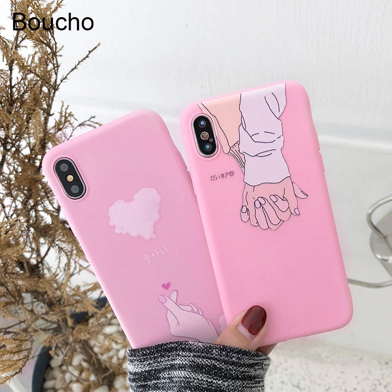 Чехол Boucho ярких цветов из ТПУ для iphone X Ультратонкий силиконовый чехол телефона s 6