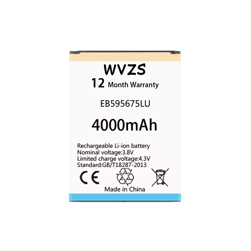 wvzs 4000mAh Battery For Samsung Galaxy Note 2 N7100 N7102 N7105 T889 i605 i317 L900 R950 E250 EB595675LU Replacement Batteries | Мобильные