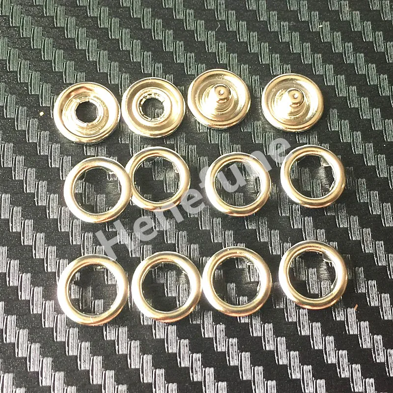 

50Sets White/Silver 9.5mm Metal Prong Snap Buttons Fasteners Press Studs Poppers Baby Romper Buckle Snap for DIY Sewing Clothing