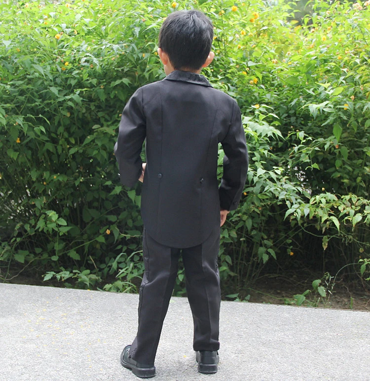 Мальчик костюм мужской платье с цветочным принтом костюм комплект Летний фрак Одежда Дети фортепиано производительность шампанское Размер 2-8 лет