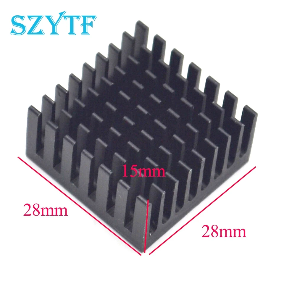 50 шт. теплоотвод 28*28*15 мм (черный слот) высокого качества Радиатора