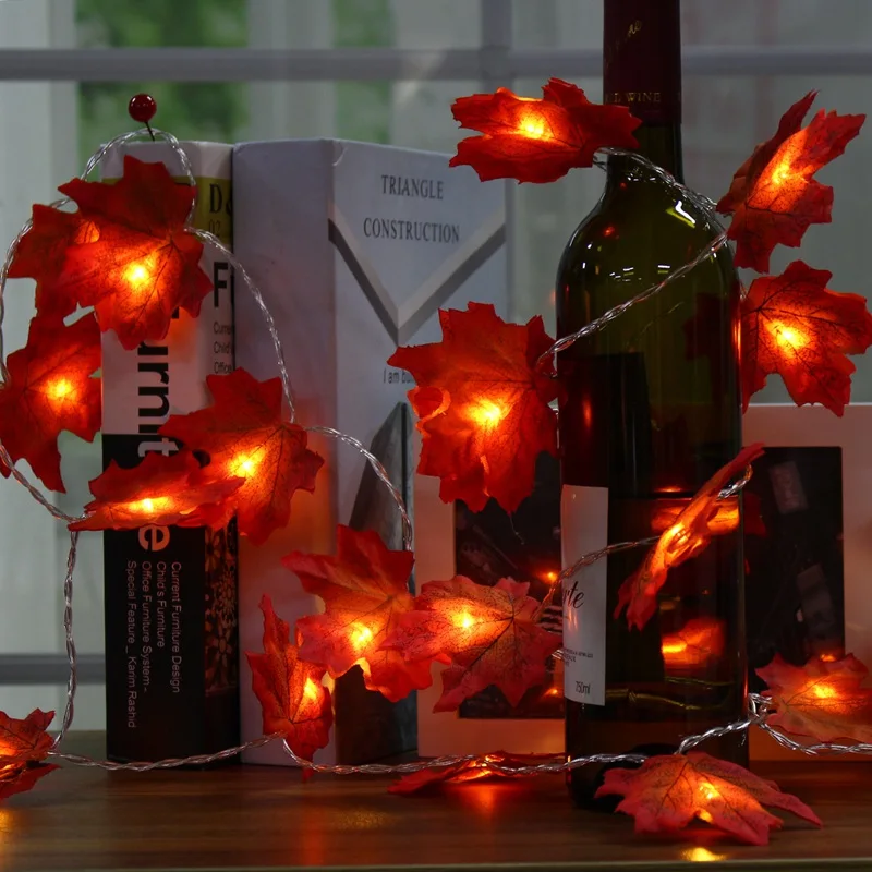 

230CM 20 LED String Light Battery Powered Fall Leaves String Fairy Light Autumn Leaf Garland Party Wedding Christmas Decoration
