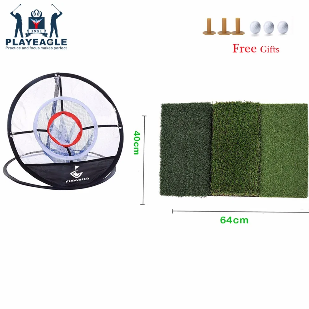 Buy FUNGREEN Golf Chipping Mat and Net 64x40cm Indoor