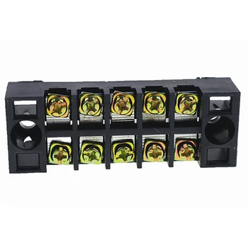 

Bus Terminal Block Set Blocks Dual row Screw Circuit 5 position Auto Marine Distribution Bar 600V Durable