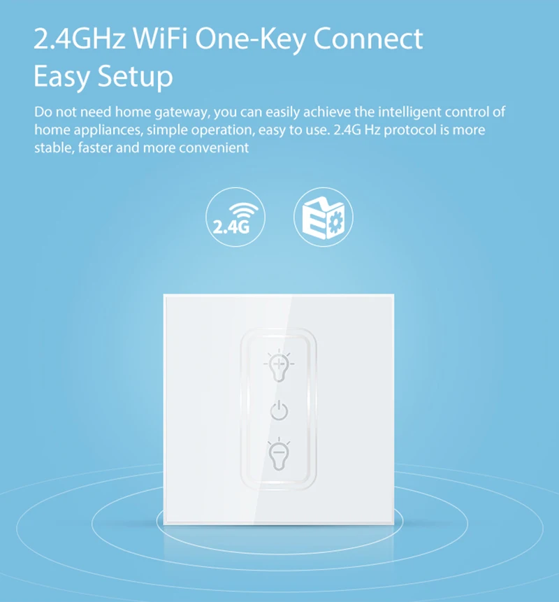 NEO Coolcam WiFi ЕС диммер переключатель 1 банда умный сенсорный выключатель света лампочка с регулированием яркости работа с Amazon Alexa Google Assistant, IFTTT