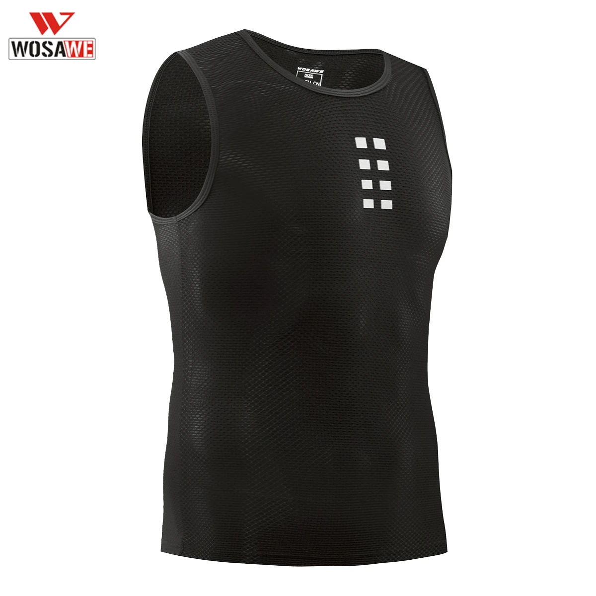 

WOSAWE Tank Tops Compression Ultra-thin Men's Mesh Underwear Quick dry Motorcycle Cycling BaseLayer Sleeveless Breathable Shirts