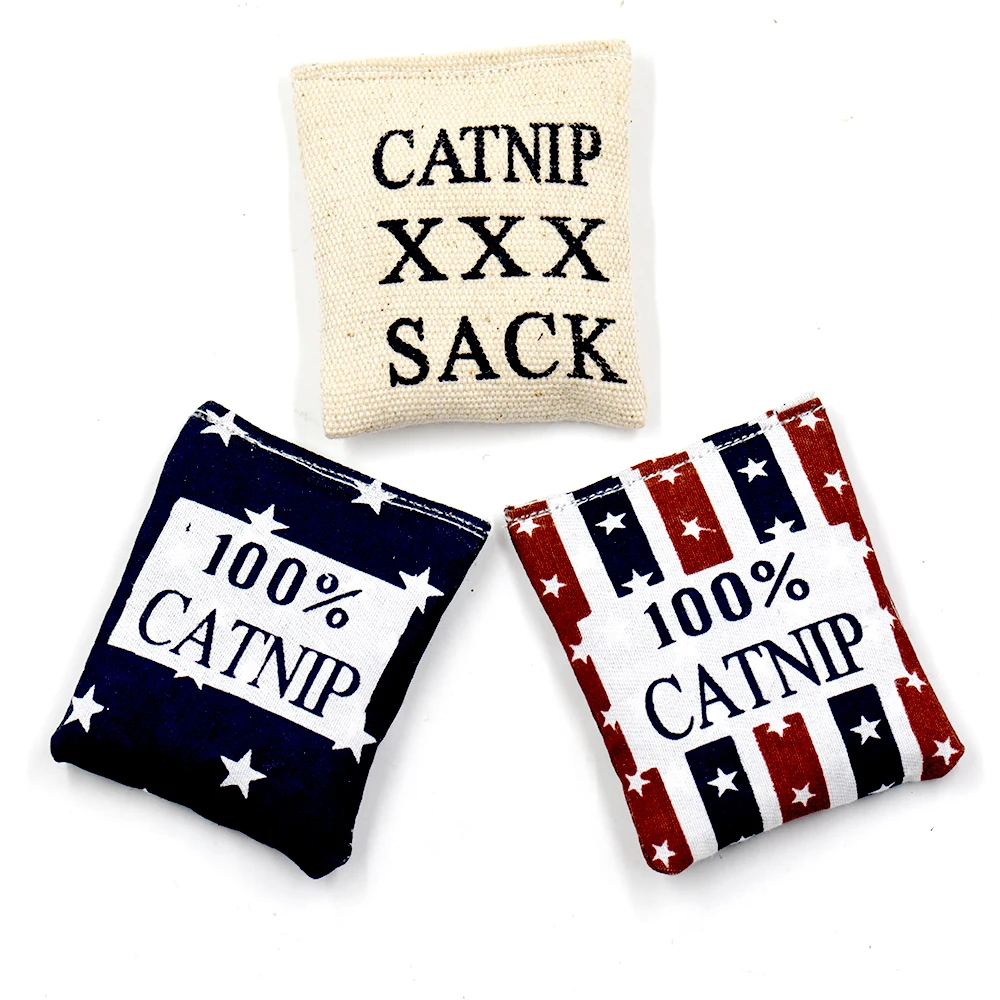 

Free shipping 100% linen catnip bags toys different colors supply cat love it pet catnip cat love smell toys pet cat accessories