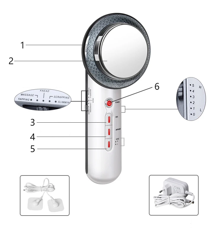 Ультразвуковая кавитация EMS Массажер для коррекции фигуры Ультразвуковая Потеря веса анти Целлюлит Жир горелка Гальваническая инфракрасная терапия
