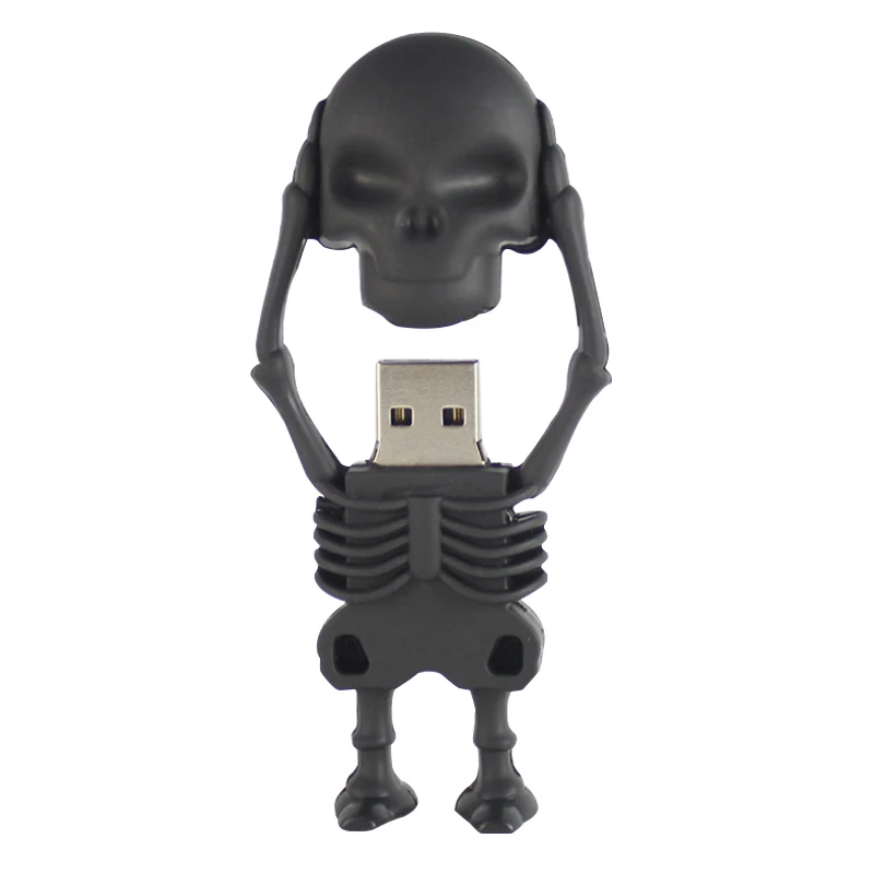 USB флеш накопитель Fun cartoon Skeleton 64 ГБ 8 16 32 4 Гб милый флешка Подарочная карта usb для