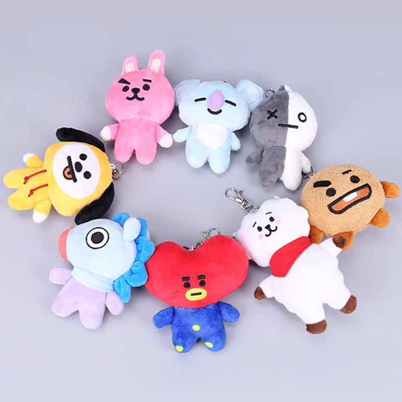 

Bangtan Boys BTS bt21 Soft Vapp Plush Keychain Toy Collection Kawaii Stuffed Doll TATA VAN COOKY CHIMMY SHOOKY KOYA