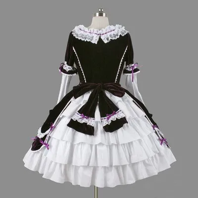 (LLT058) Lolita Dresses Long Sleeve Sweet Lolita Short Dress Ball Gown Fancy Prom Dress Halloween Party Masquerade Costume