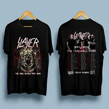Slayer Final forewell World Tour футболка с длинными рукавами, Размеры S-5XL, летняя мужская футболка, топы, одежда