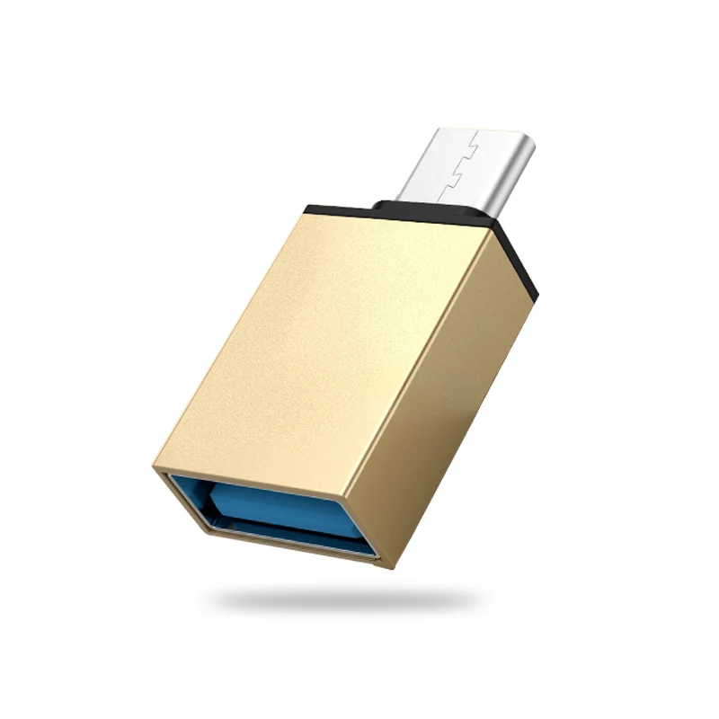 Адаптер USB 3,1 type C для USB 3,0 адаптер usb type-C OTG для Chromebook Macbook для huawei P20 pro Xiaomi 4C Nexus 5X6 P LG G5 - Цвет: Gold